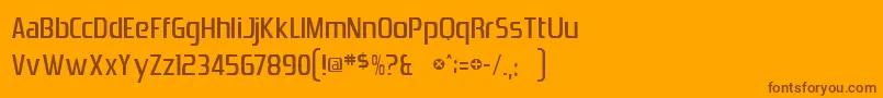 ZrnicCyrNormal Font – Brown Fonts on Orange Background