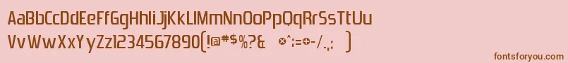 ZrnicCyrNormal Font – Brown Fonts on Pink Background