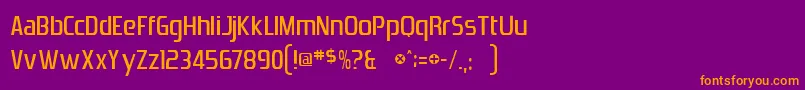 ZrnicCyrNormal Font – Orange Fonts on Purple Background