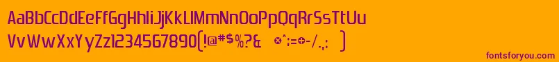 ZrnicCyrNormal Font – Purple Fonts on Orange Background