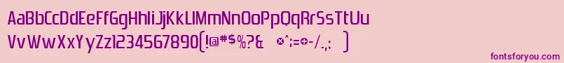 ZrnicCyrNormal Font – Purple Fonts on Pink Background