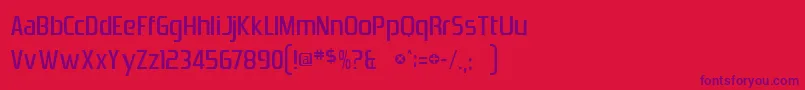 ZrnicCyrNormal Font – Purple Fonts on Red Background