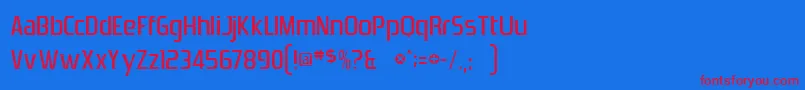 ZrnicCyrNormal Font – Red Fonts on Blue Background