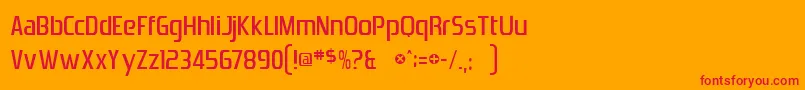 ZrnicCyrNormal Font – Red Fonts on Orange Background