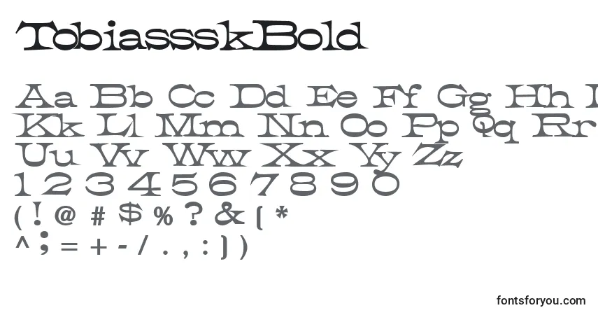 Czcionka TobiassskBold – alfabet, cyfry, specjalne znaki