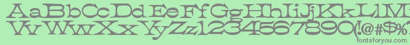 TobiassskBold Font – Gray Fonts on Green Background