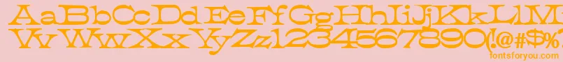 TobiassskBold-Schriftart – Orangefarbene Schriften auf rosa Hintergrund