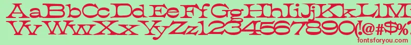 TobiassskBold Font – Red Fonts on Green Background