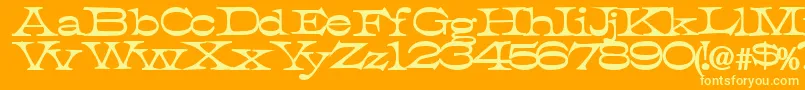 Police TobiassskBold – polices jaunes sur fond orange