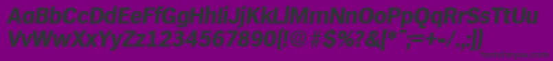 HamburgBoldita Font – Black Fonts on Purple Background