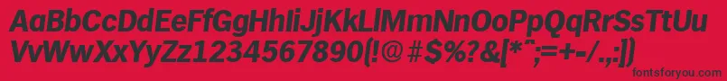 HamburgBoldita Font – Black Fonts on Red Background