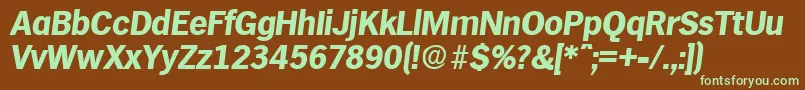 HamburgBoldita Font – Green Fonts on Brown Background