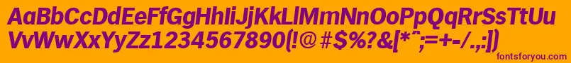 HamburgBoldita Font – Purple Fonts on Orange Background