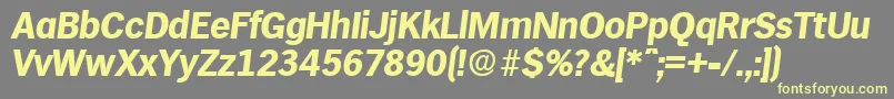 HamburgBoldita Font – Yellow Fonts on Gray Background