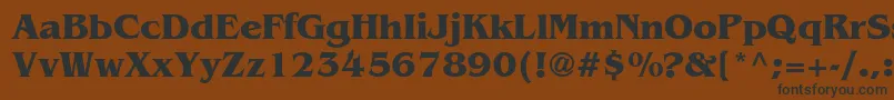 Шрифт Bengb – чёрные шрифты на коричневом фоне
