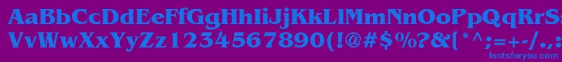 Bengb-fontti – siniset fontit violetilla taustalla