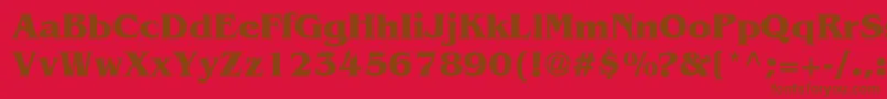 Bengb Font – Brown Fonts on Red Background