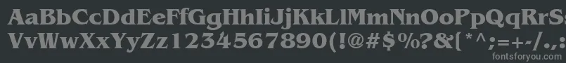 Bengb-fontti – harmaat kirjasimet mustalla taustalla