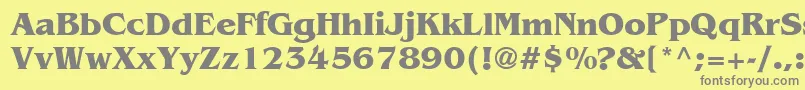 Bengb-Schriftart – Graue Schriften auf gelbem Hintergrund
