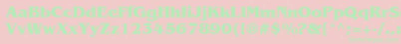 Bengb Font – Green Fonts on Pink Background