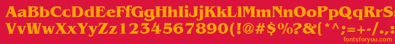 Bengb Font – Orange Fonts on Red Background