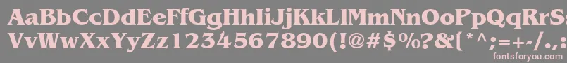 フォントBengb – 灰色の背景にピンクのフォント