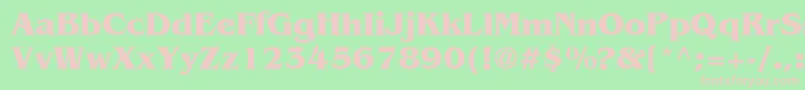 Bengb-fontti – vaaleanpunaiset fontit vihreällä taustalla