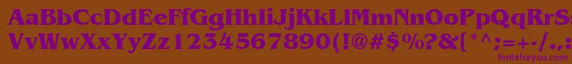 Bengb Font – Purple Fonts on Brown Background