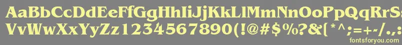 Шрифт Bengb – жёлтые шрифты на сером фоне