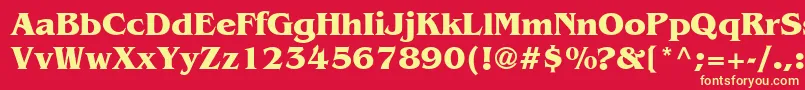 Bengb-fontti – keltaiset fontit punaisella taustalla