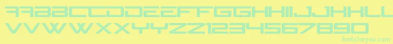 フォントNGage – 黄色い背景に緑の文字