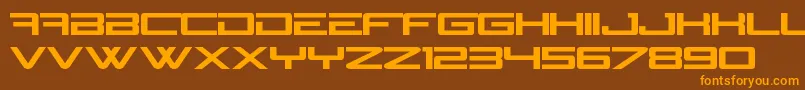 NGage Font – Orange Fonts on Brown Background