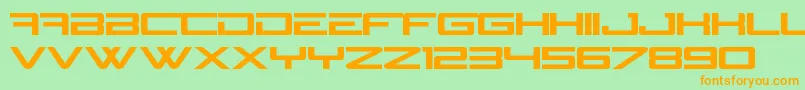 NGage Font – Orange Fonts on Green Background