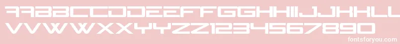 Fonte NGage – fontes brancas em um fundo rosa