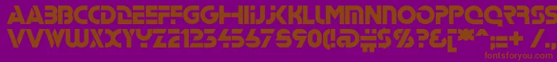 Stenc Font – Brown Fonts on Purple Background
