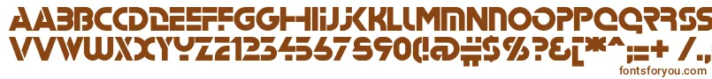 Stenc-fontti – ruskeat fontit valkoisella taustalla