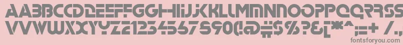 Stenc Font – Gray Fonts on Pink Background