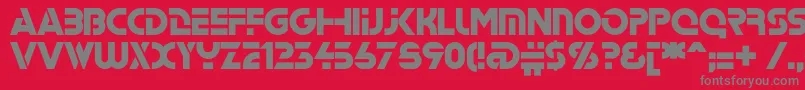 Stenc Font – Gray Fonts on Red Background