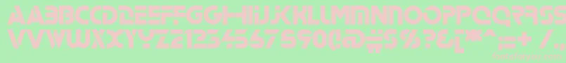 Stenc Font – Pink Fonts on Green Background