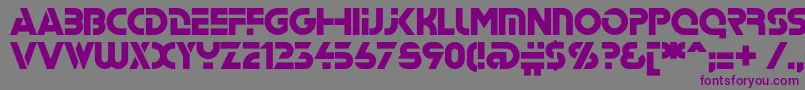 Stenc-fontti – violetit fontit harmaalla taustalla