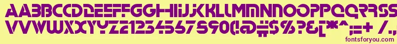 Stenc Font – Purple Fonts on Yellow Background