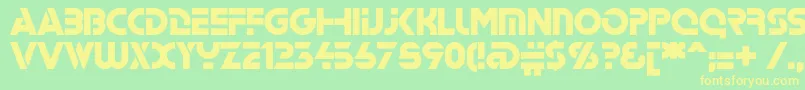 Stenc Font – Yellow Fonts on Green Background