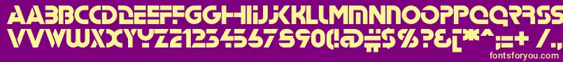 Stenc Font – Yellow Fonts on Purple Background