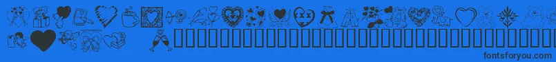 fuente KrValentineDings2002 – Fuentes Negras Sobre Fondo Azul