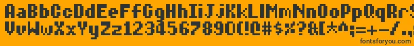 DiaryOfAn8BitMage Font – Black Fonts on Orange Background