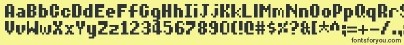 DiaryOfAn8BitMage Font – Black Fonts on Yellow Background