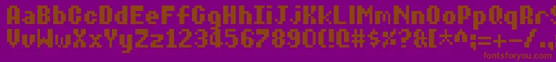 DiaryOfAn8BitMage Font – Brown Fonts on Purple Background