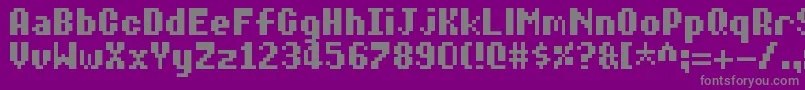 DiaryOfAn8BitMage Font – Gray Fonts on Purple Background