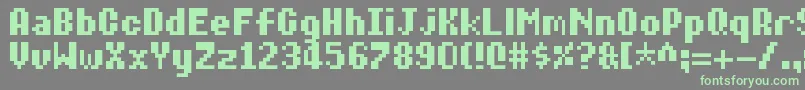 DiaryOfAn8BitMage Font – Green Fonts on Gray Background