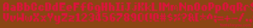 DiaryOfAn8BitMage Font – Red Fonts on Brown Background